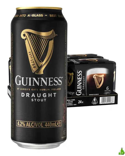 Guinness Draught Stout Beer Case 24 x 440mL Cans