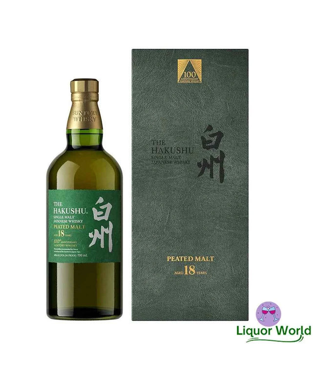Hakushu 18 Year Old Peated Malt 100th Anniversary Edition Single Malt Japanese Whisky 700mL
