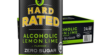 Hard Rated Alcoholic Lemon & Lime Zero Sugar Case 24 x 375mL Cans - Liquorworld