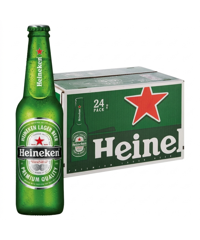 Heineken Imported From Holland Lager Case 24 x 330ml Bottles (2)