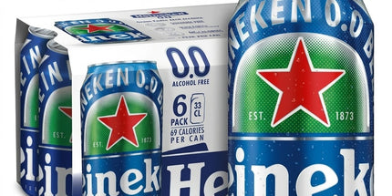 Heineken Zero 0% Non Alcoholic Beer Case 4 x 6 Pack 330ml Cans