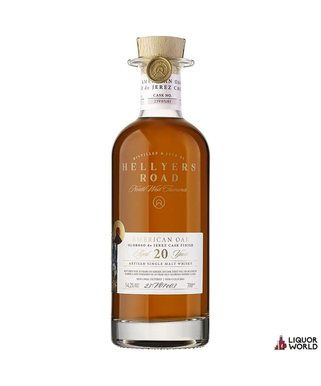 Hellyers Road 20 Year Old American Oak Oloroso Finish Cask Single Malt Whisky 700ml - Liquorworld