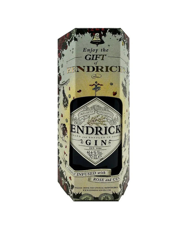 Hendrick's Gin With Festive Gift Box 41.4% 700mL - Liquorworld