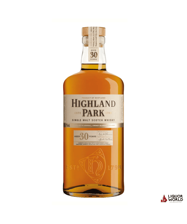 Highland Park 30 Year Old Single Malt Whisky 700ml - Liquorworld