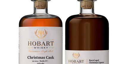 Hobart Whisky Christmas Cask Single Malt Australian Whisky + Barrel Aged Christmas Liqueur Gift Pack 2 x 500mL - Liquorworld