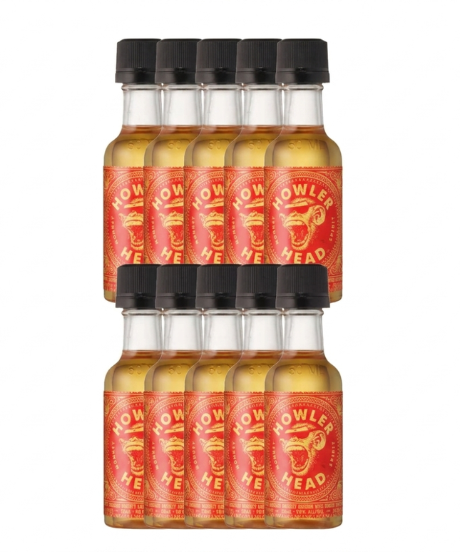 Howler Head Kentucky Straight Banana Infused Bourbon Whiskey Miniature Pack 10 x 50mL