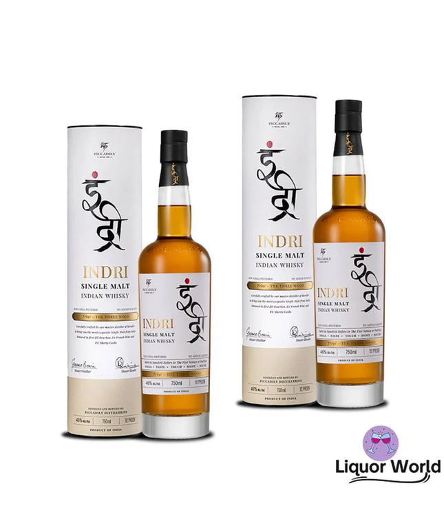 INDRI Single Malt Indian Whisky 700ml X 2 - "AWARD WINNER" - Liquorworld