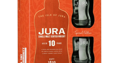 Isle Of Jura 10 year old Single Malt Whisky with 2 Glass Gift Pack 700ml - Liquorworld