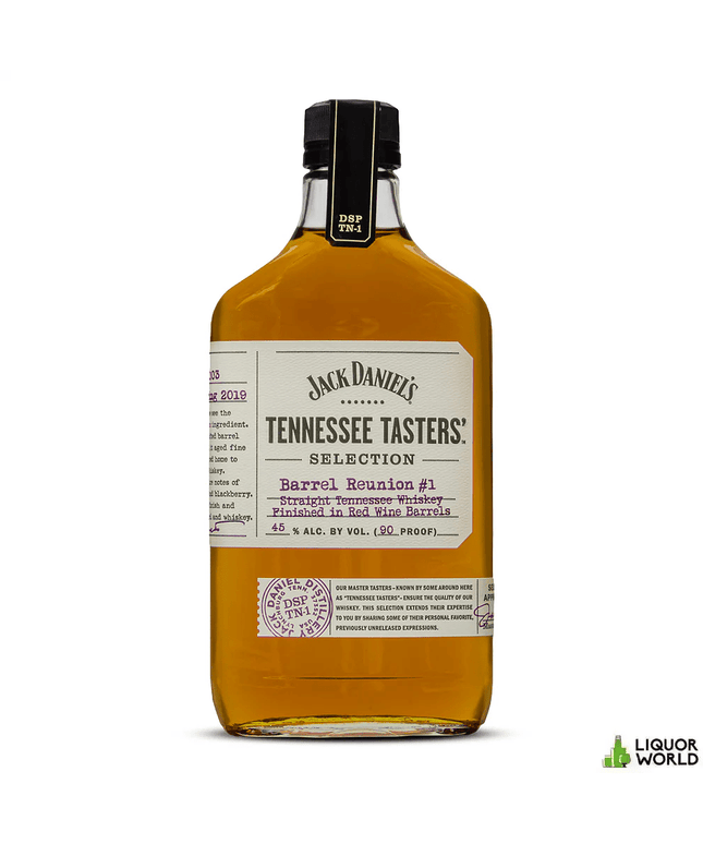 Jack Daniels Tennessee Tasters Selection Limited Edition Barrel Reunion #1 Red Wine Barrels Tennessee Whiskey 375mL
