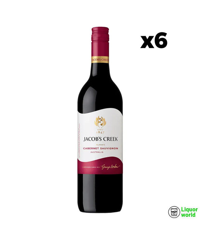 Jacob's Creek Classic Cabernet Sauvignon Red Wine Case 6 x 750mL - Liquorworld