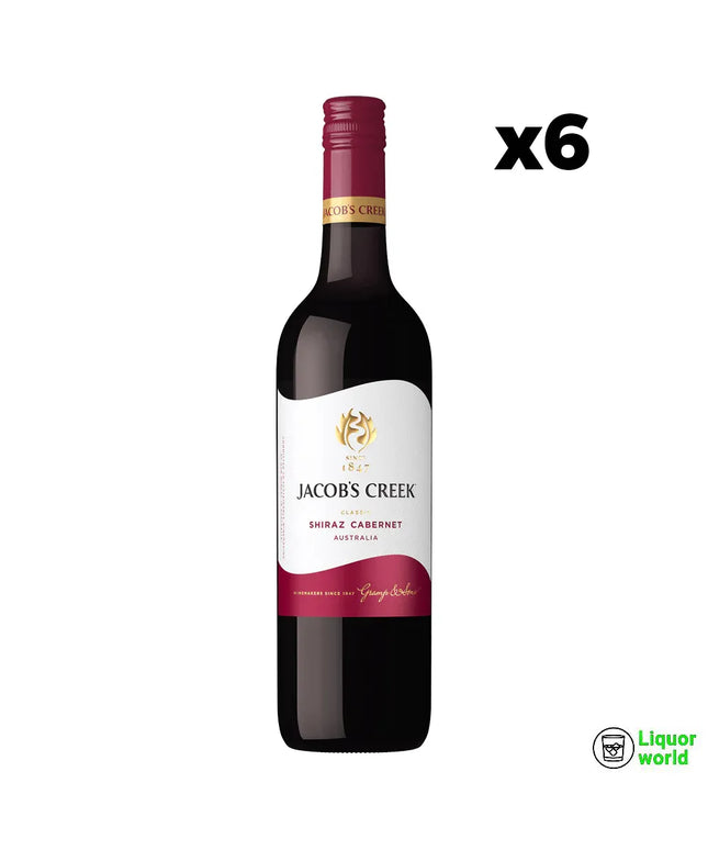 Jacob's Creek Classic Shiraz Cabernet Red Wine Case 6 x 750mL - Liquorworld