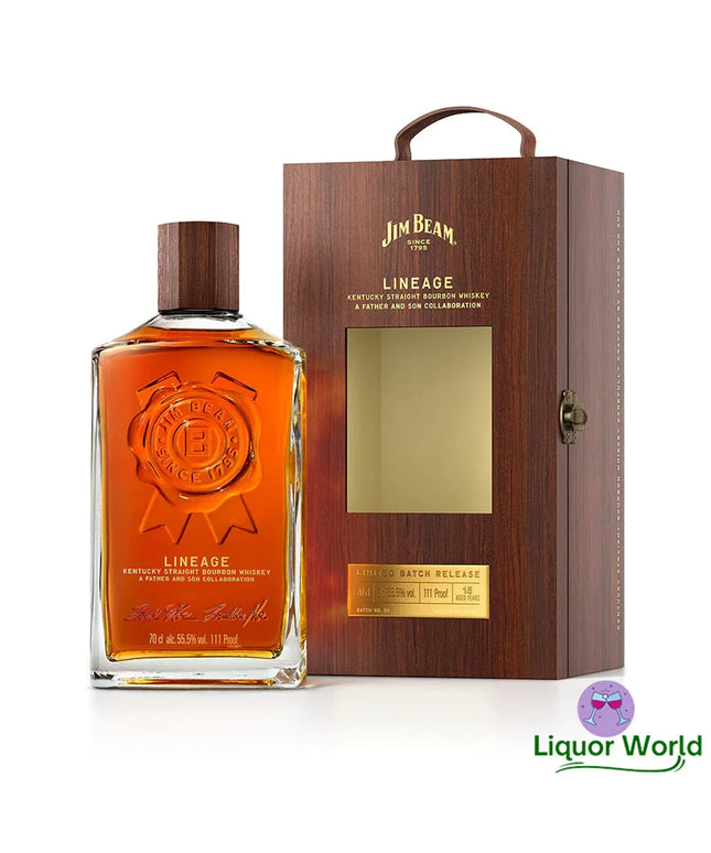 Jim Beam 15 Year Old Lineage Collection Batch #1 Cask Strength Kentucky Bourbon Whiskey 700mL