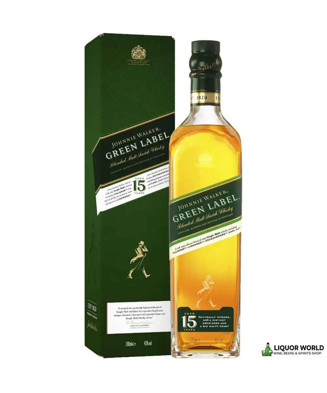 Johnnie Walker 15 Year Old Green Label Blended Scotch Whisky 700mL