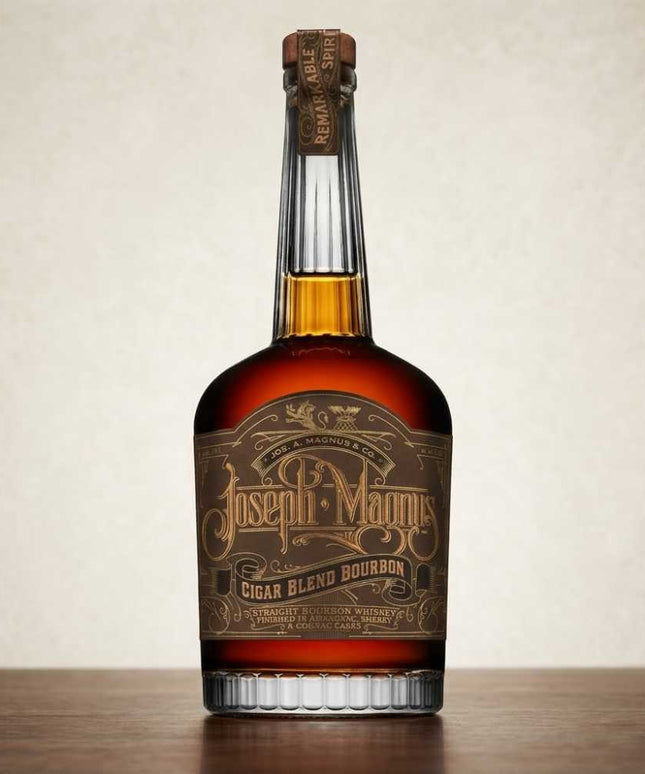 Joseph Magnus Cigar Blend Bourbon Armagnac, Sherry & Cognac Cask Finish Straight Bourbon Whiskey 750mL