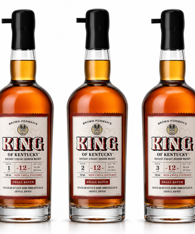 King Of Kentucky 12 Year Old Small Batch 2026 Collection Kentucky Straight Bourbon Whiskey 3 x 700mL