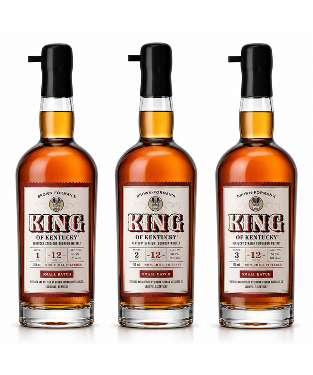 King Of Kentucky 12 Year Old Small Batch 2026 Collection Kentucky Straight Bourbon Whiskey 3 x 700mL