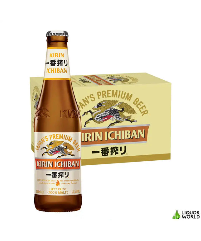 Kirin Ichiban Japanese Beer Case 4 x 6 330mL Bottles - Liquorworld