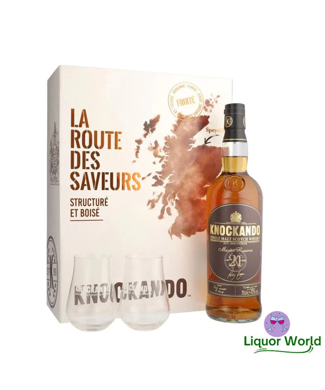 Knockando 21 Year Old Master Reserve + 2 Glasses Gift Pack Single Malt Scotch Whisky 700mL - Liquorworld