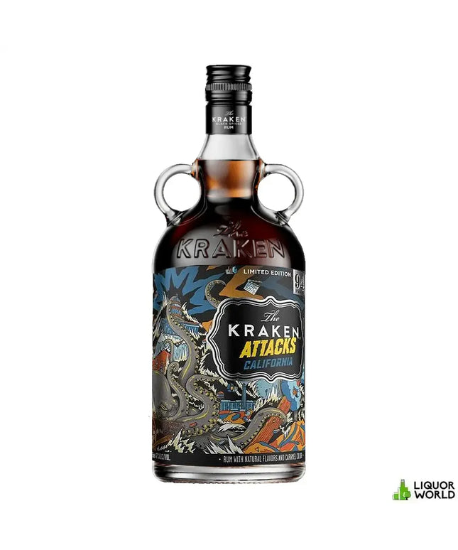 Kraken Attacks California Limited Edition 94 Proof 47% ABV Black Spiced Rum 750mL - Liquorworld