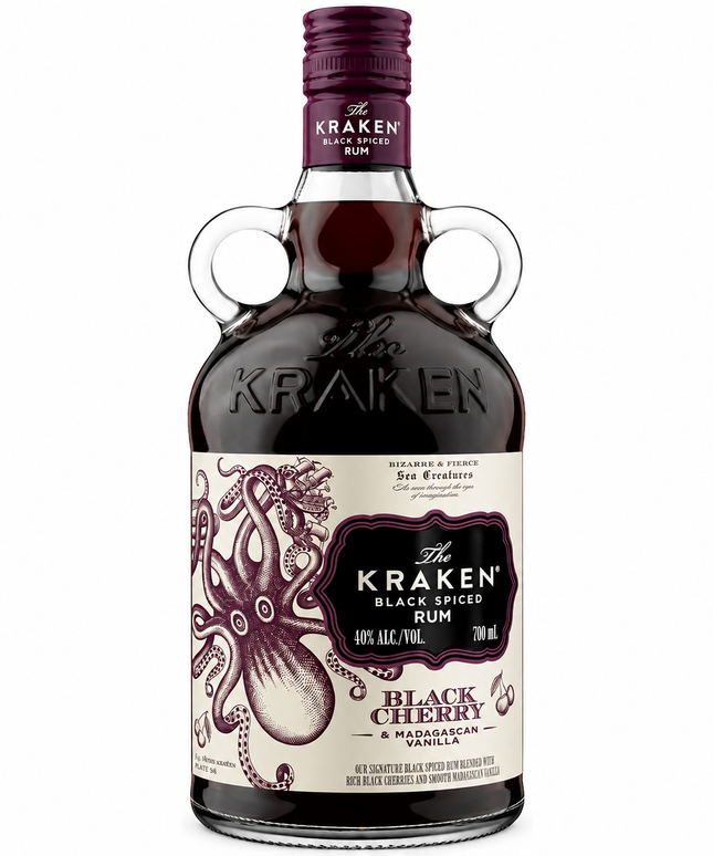 Kraken Black Cherry and Madagascan Vanilla Black Spiced Rum 700mL