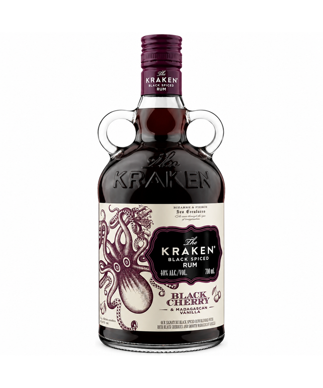 Kraken Black Cherry and Madagascan Vanilla Black Spiced Rum 700mL