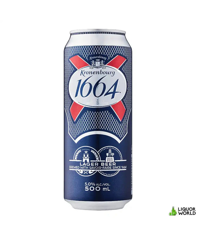 Kronenbourg 1664 French Lager Beer Case 24 x 500mL Cans - Liquorworld