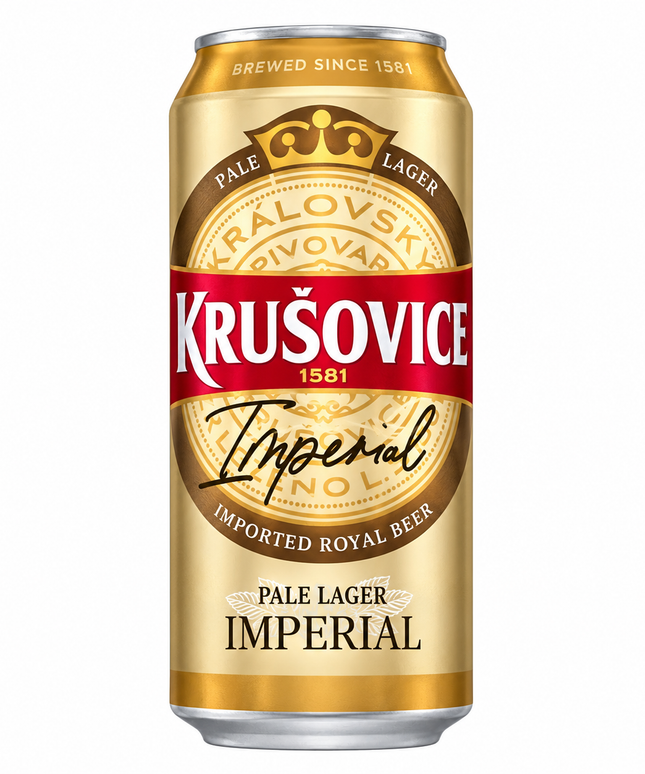 Krusovice Czech Royal Imperial Pale Lager Imported Beer Case 24 x 500mL Cans