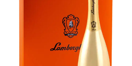 Lamborghini Gold Brut Pinot Noir Chardonnay Sparkling Wine NV + 2 Glasses Gift Box 750mL