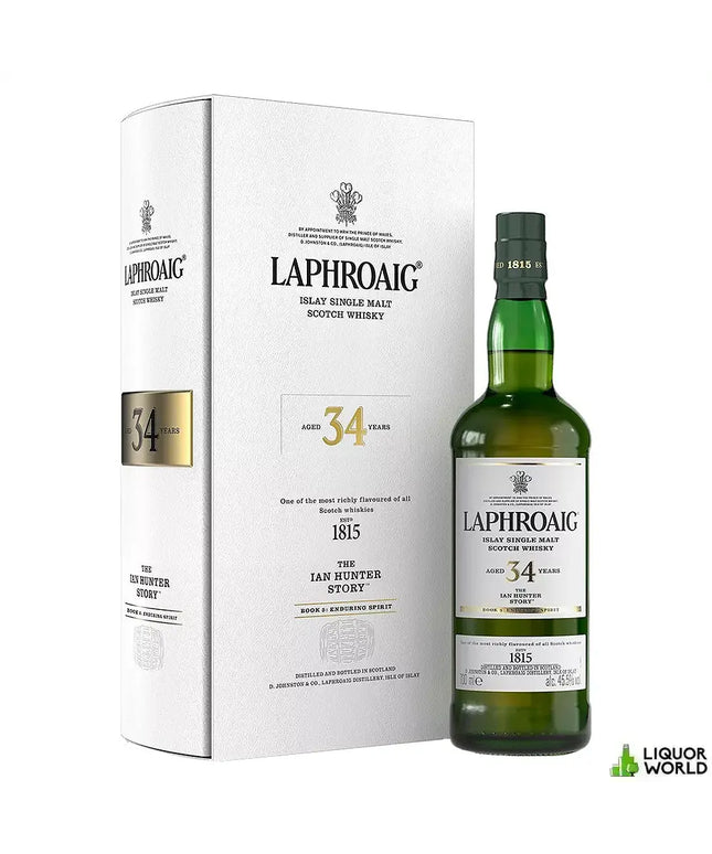 Laphroaig 34 Year Old The Ian Hunter Story Book #5 Enduring Spirit Single Malt Scotch Whisky 700mL - Liquorworld