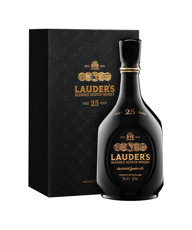 Lauders 25 Year Old Ceramic Decanter Blended Scotch Whisky 700mL - Liquorworld