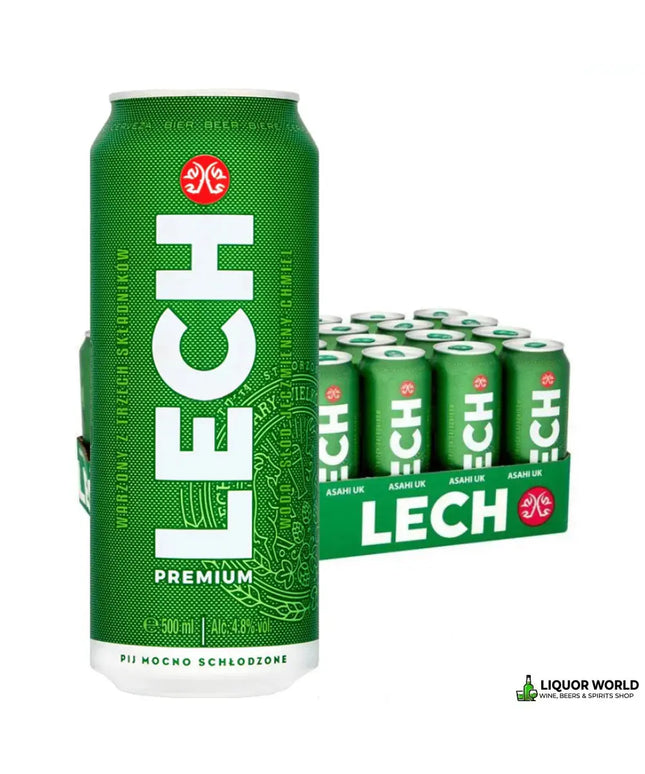 Lech Premium Polish Lager Imported Beer Case 24 x 500mL Cans