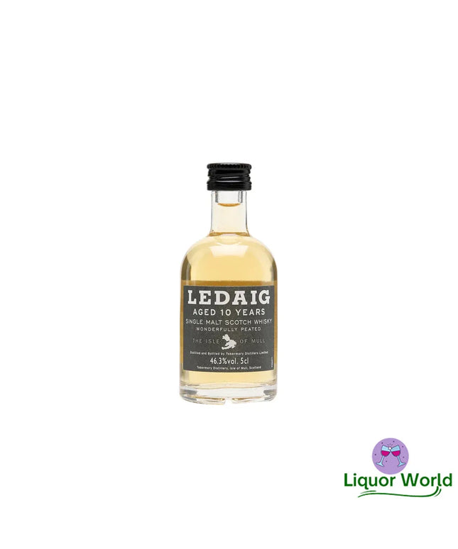 Ledaig 10 Year Old Single Malt Scotch Whisky Glass Miniature 50mL - Liquorworld