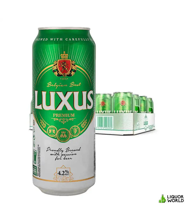 Luxus Belgian Lager Imported Beer Case 24 x 500mL Cans
