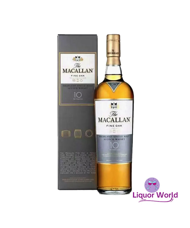 Macallan 10 year old Fine Oak Single Malt Scotch Whisky 700 ml - Liquorworld