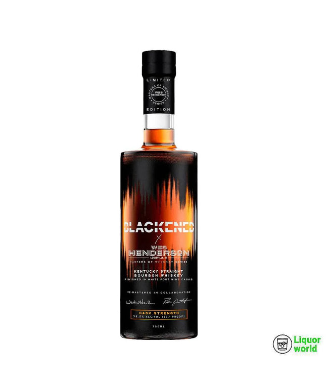 Metallicas Blackened x Wes Anderson (Angel's Envy) Cask Strength Kentucky Straight Bourbon Whiskey 750mL - Liquorworld