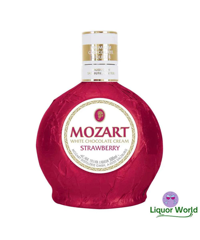 Mozart Strawberry White Chocolate Cream Liqueur 500mL
