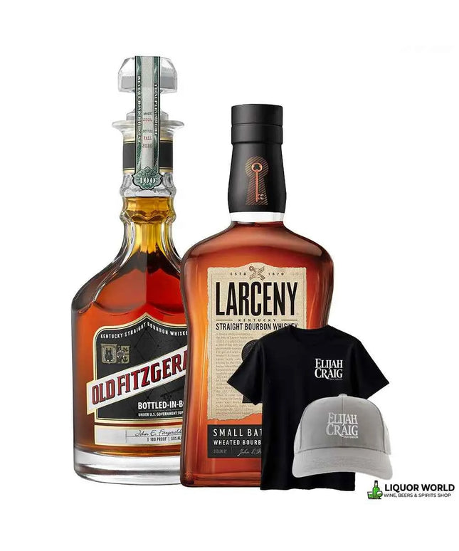 Old Fitzgerald Bottled in Bond Limited Edition Kentucky Straight Bourbon Whiskey 750mL + Larceny Small Batch Kentucky Straight Bourbon Whiskey 1L