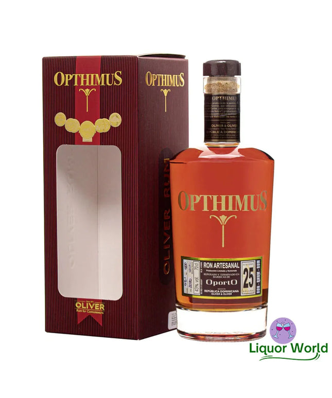 Opthimus 25 Year Old Oporto Port Finish Dominican Republic Rum 700mL - Liquorworld