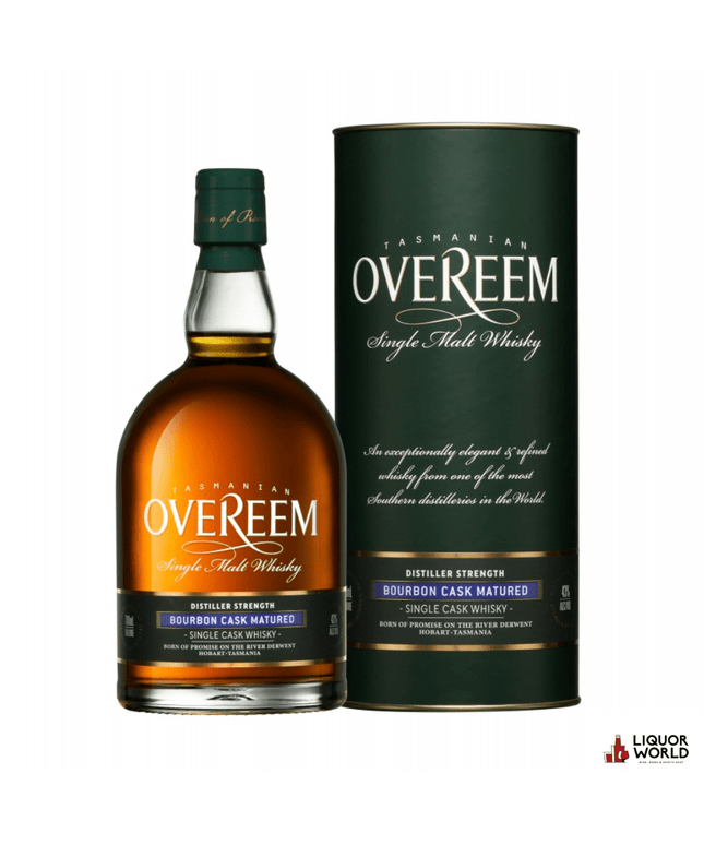 Overeem Distillery Bourbon Cask Matured Cask Strength Single Malt Australian Whisky 700ml - Liquorworld