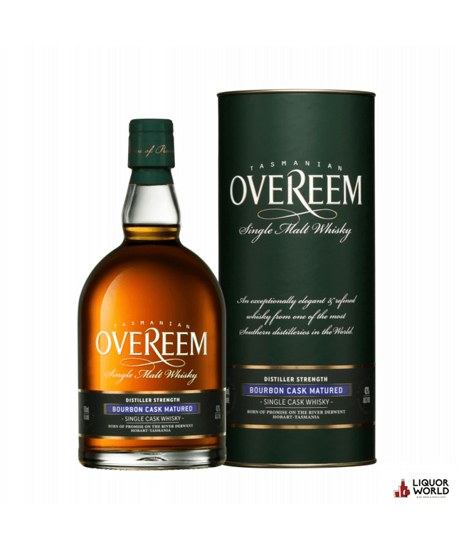 Overeem Distillery Bourbon Cask Matured Distiller Strength Single Malt Australian Whisky 700ml - Liquorworld