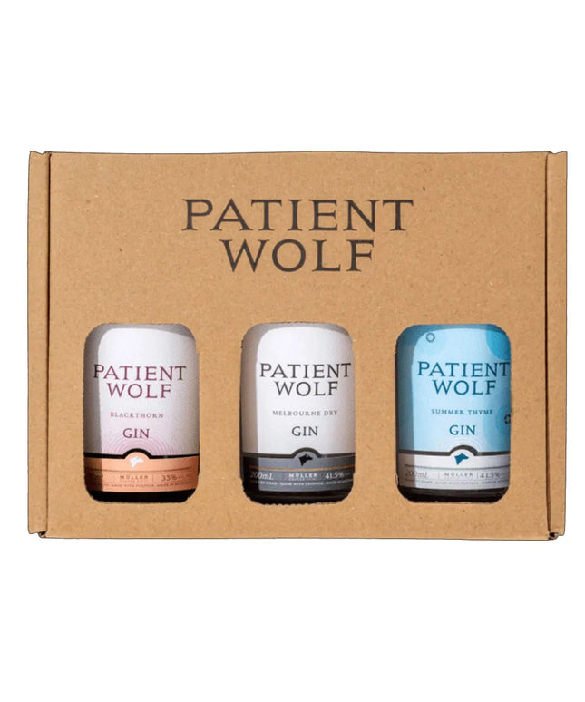 Patient Wolf Gin Tri-Pack 3 x 200ml - Liquorworld