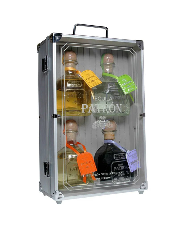 Patron Tequila Collection Aluminium Case Gift Set 4 x 375mL - Liquorworld