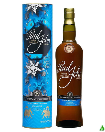 Paul John Christmas Edition 2025 Cream Sherry Cask Single Malt Indian Whisky 700mL