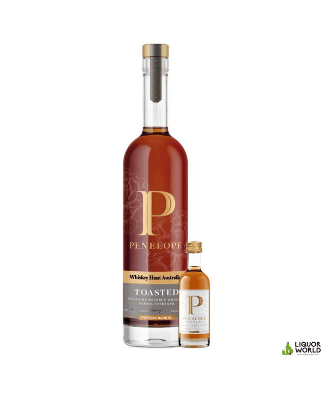 Penelope Toasted Heavy Barrel Strength Private Barrel WHA Straight Bourbon Whiskey 750mL + Four Grain 50mL - Liquorworld