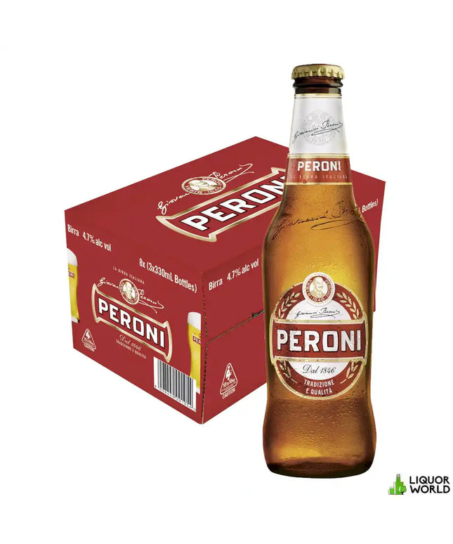 Peroni Red Lager Imported Case 8 x 3 Pack 330mL Bottles - Liquorworld