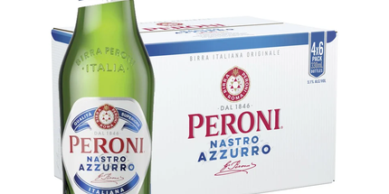 Peroni Nastro Azzurro Imported From Italy Beer Case 24 x Pack 330mL Bottles