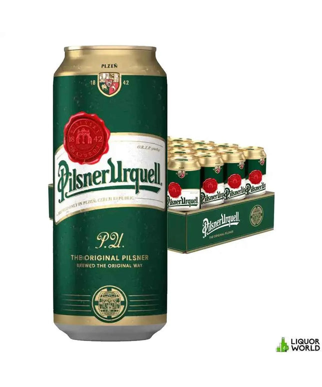 Pilsner Urquell Imported Beer Case 24 x 500mL Cans