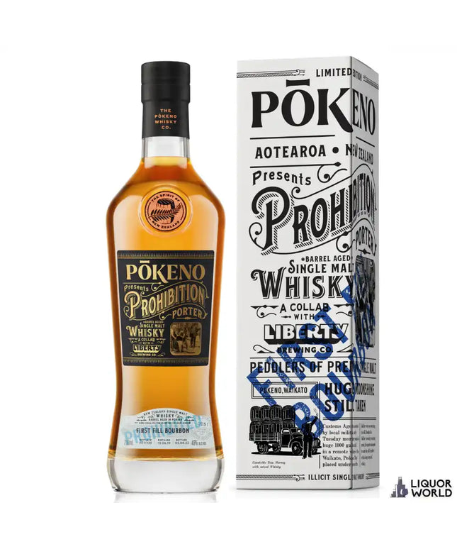 P?keno Distillery Prohibition Porter First Fill Bourbon Single Malt Whisky 700ml - Liquorworld