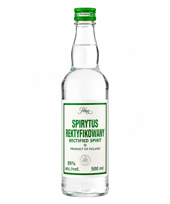 Polmos Spirytus Rektykiowany (Rectified Spirit) Polish Pure Spirit Vodka (500ml)