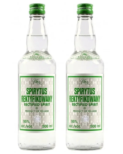 Polmos Spirytus Rektykiowany (Rectified Spirit) Polish Vodka (500ml) - 2 Bottles